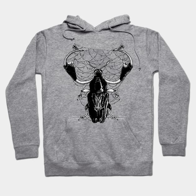 Metal beetle Hoodie by ArtbyGraves